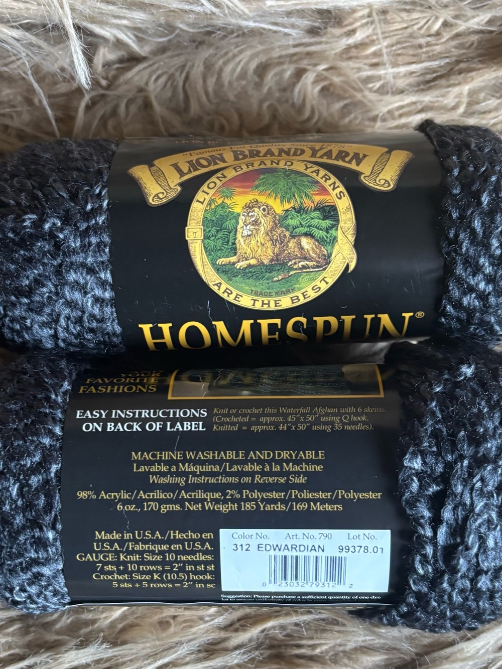 Homespun Yarn Color Edwardian by Lion Brand Discontinue Yarn New